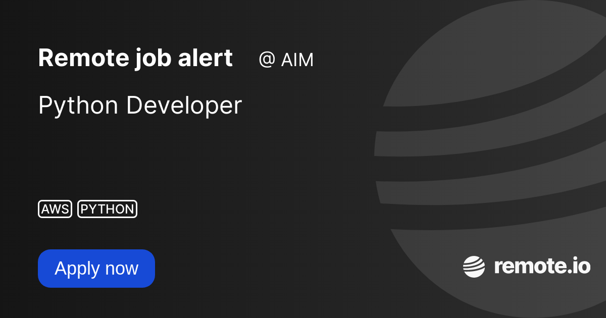 Python Developer remote.io