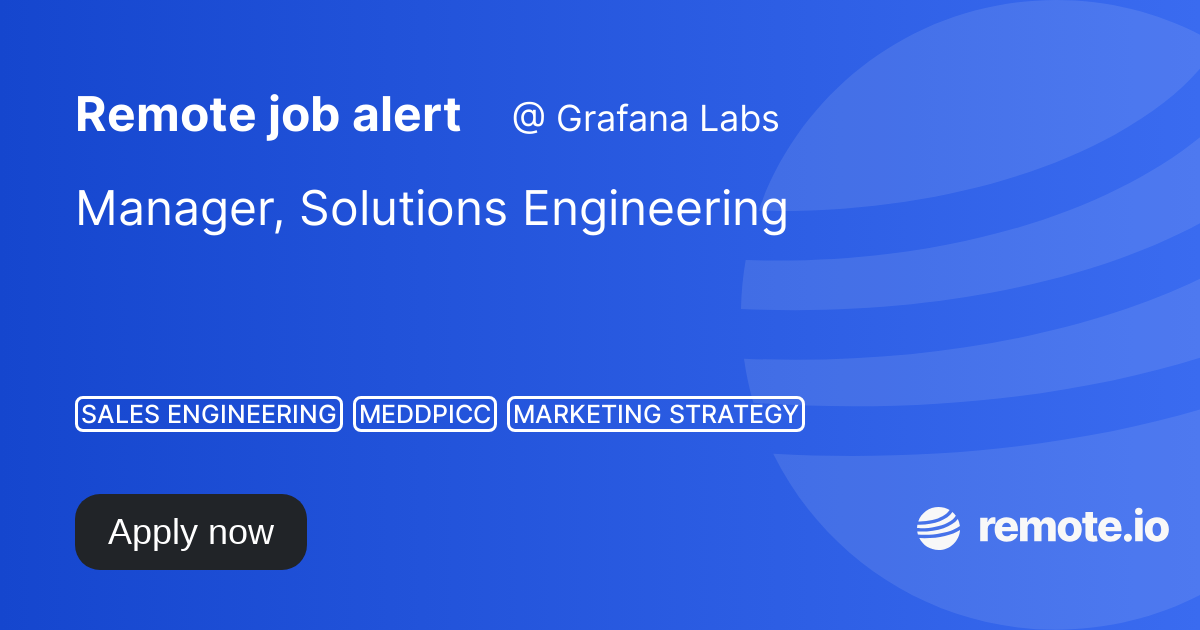 Manager, Solutions Engineering remote.io