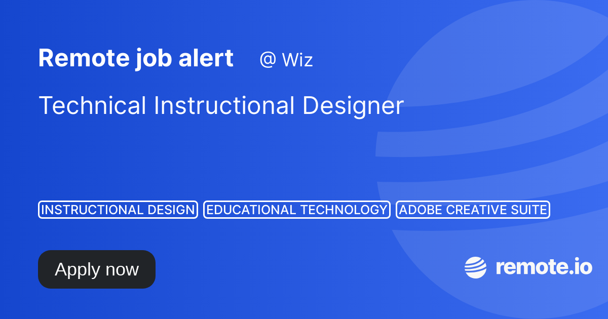 Technical Instructional Designer remote.io