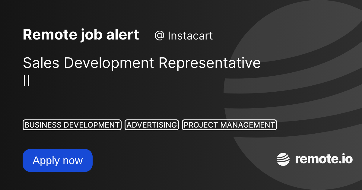 Sales Development Representative II remote.io