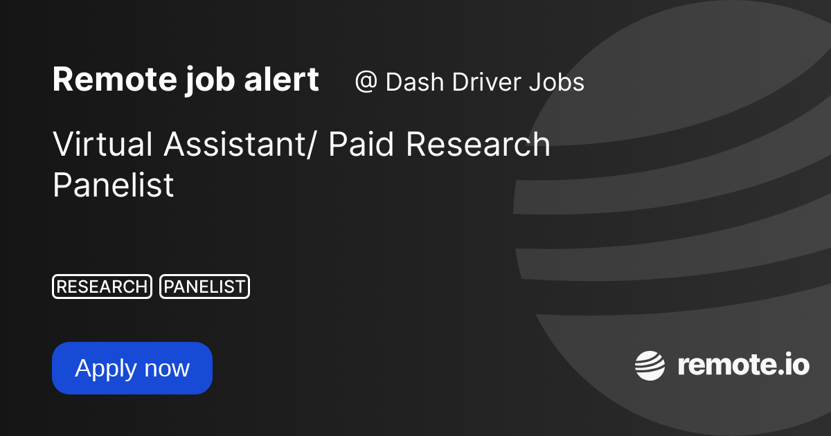 Virtual Assistant Research Panelist remote.io