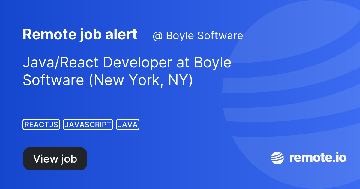 Java/React Developer (Kyiv, Ukraine) | remote.io