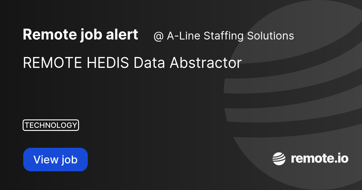REMOTE HEDIS Data Abstractor remote.io